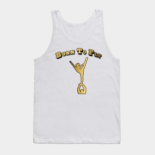 Born to Fly Cheer Design in Gold Tank Top